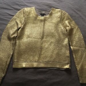Metallic Gold Sweater